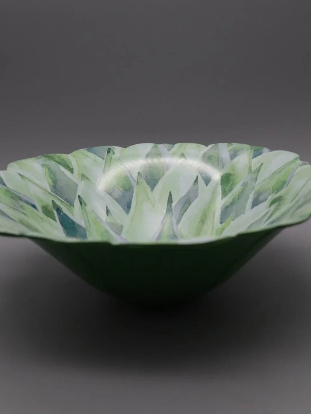 Set of 2 Nicole Miller Succulent Melamine Nesting Serving Bowls Boho Botanical